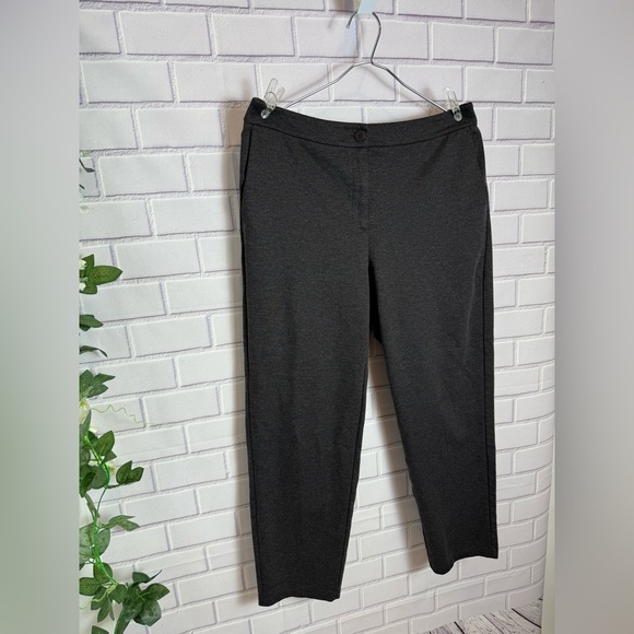 Eileen Fisher Dark Gray Straight Leg Pants Women's Size M - Picture 4 of 7